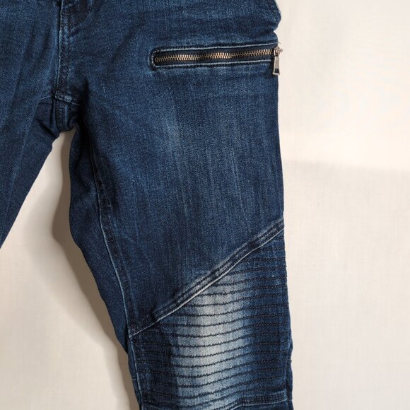 Zara Basic Z1975 Denim Women's Low Rise Moto Cropped Ankle Jean, Size 6 - Picture 3 of 9